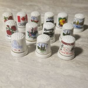 Lot of Decorative Souvenir Thimbles